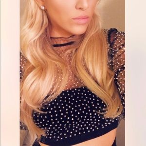 Black sparkle top